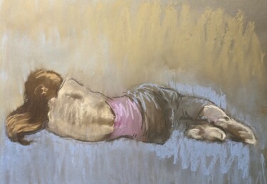 Картина под названием "Rest-1" - Sergey Bakin, Подлинное произведение искусства, Пастель