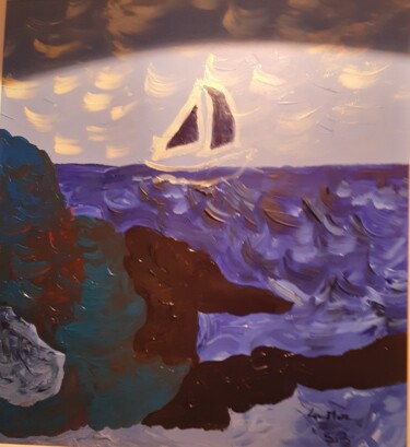"La mer" başlıklı Tablo Balavoine Sophie tarafından, Orijinal sanat, Akrilik Karton üzerine monte edilmiş