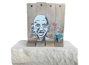 Γλυπτική με τίτλο "Mahatma Gandhi Wall…" από Banksy, Αυθεντικά έργα τέχνης, Λάδι