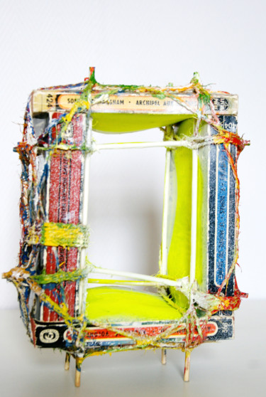 雕塑 标题为“BlockBook#Box” 由Baptiste Vanweydeveldt, 原创艺术品, 混合媒体