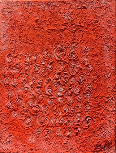 绘画 标题为“Roses” 由Barbara Bozsa, 原创艺术品, 丙烯 安装在木质担架架上
