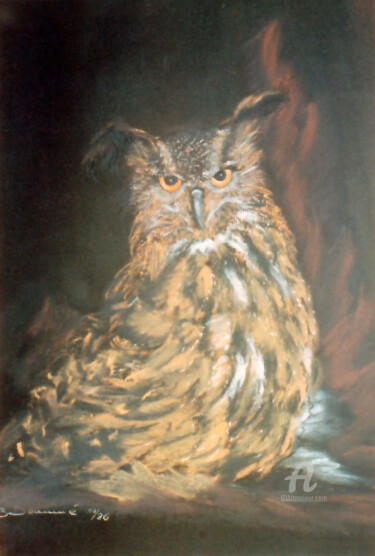 Malerei mit dem Titel "Weisheit" von Barbara Dominé, Original-Kunstwerk, Pastell