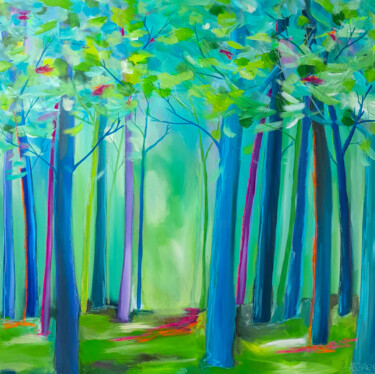 Malarstwo zatytułowany „Forest view # 2” autorstwa Barbara Dräger, Oryginalna praca, Akryl
