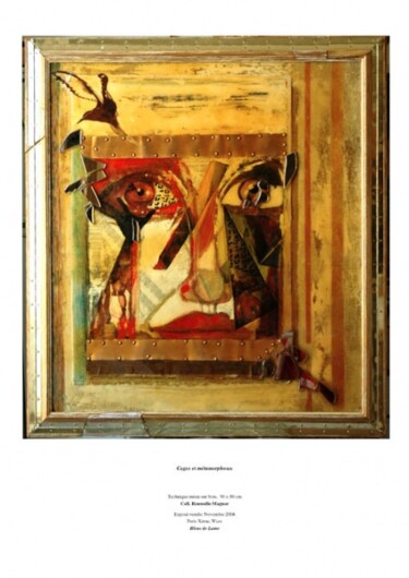 Peinture intitulée "Cages et métamorpho…" par Barbara E.Lezmy, Œuvre d'art originale