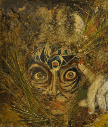 Pintura intitulada "Rash Totem" por Barbara E.Lezmy, Obras de arte originais, Óleo