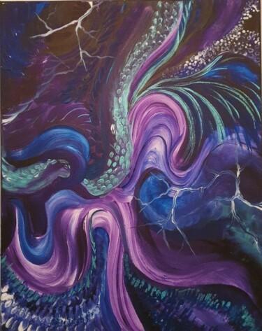 Painting titled "Purple Dance" by Barbara Fuhrmann, Original Artwork, Acrylic