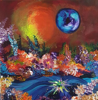 Картина под названием "Summer Haze" - Barbara Fuhrmann, Подлинное произведение искусства, Акрил