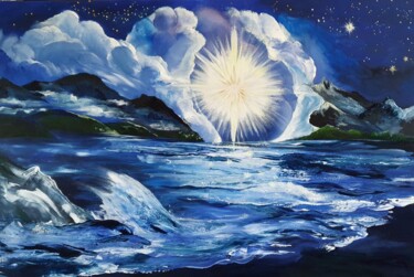 Painting titled "Light over Dark" by Barbara Fuhrmann, Original Artwork, Acrylic