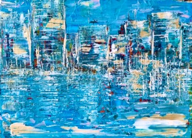 Peinture intitulée "Blue City Sound" par Barbara Kizer, Œuvre d'art originale, Acrylique