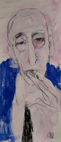 제목이 "Mann mit der Zigare…"인 그림 Barbara Kroll로, 원작, 연필