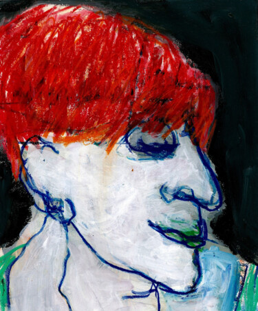 Рисунок под названием "Porträt 06" - Barbara Kroll, Подлинное произведение искусства, Акрил