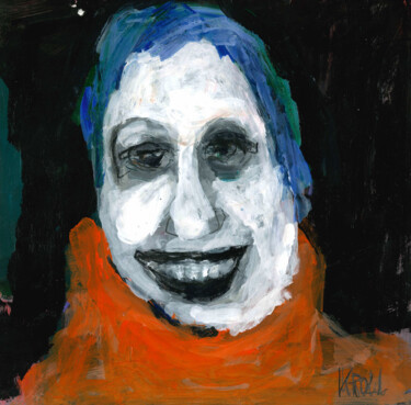 Pintura titulada "Porträt 33" por Barbara Kroll, Obra de arte original, Acrílico