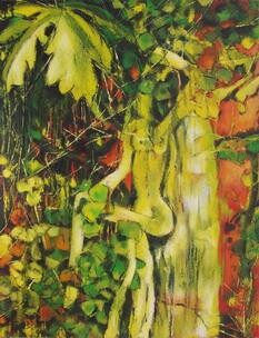 Malerei mit dem Titel "Fruits défendus" von Barbara Piatti, Original-Kunstwerk, Öl