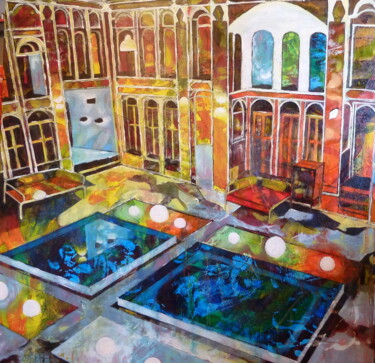 Peinture intitulée "Yazd Traditional Ho…" par Barbara Piatti, Œuvre d'art originale, Huile