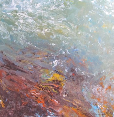 Картина под названием "Ocean" - Barbara Przyborowska, Подлинное произведение искусства, Акрил