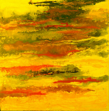 Schilderij getiteld "Stormy sunset" door Barbara Tabachnick, Origineel Kunstwerk, Acryl