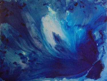 Schilderij getiteld "Ocean swirl" door Barbara Tabachnick, Origineel Kunstwerk, Acryl