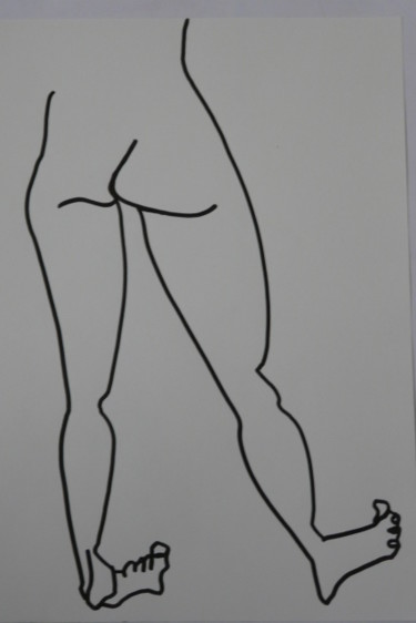 Dessin intitulée "jambes et pieds" par Barbara Bernard, Œuvre d'art originale