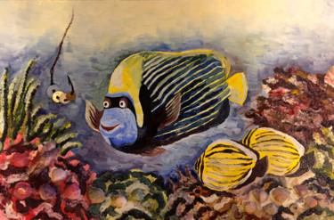 Malerei mit dem Titel "Рыбы" von Elena Filatkina, Original-Kunstwerk, Öl