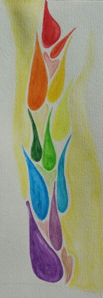 Desenho intitulada "N1" por Barbouilletto, Obras de arte originais, Aquarela