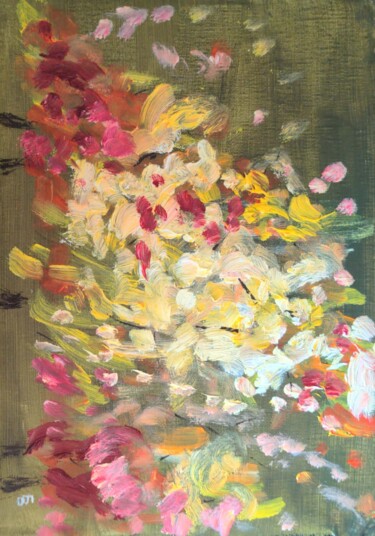 Painting titled "Étude fleurs" by Barbour, Original Artwork, Oil