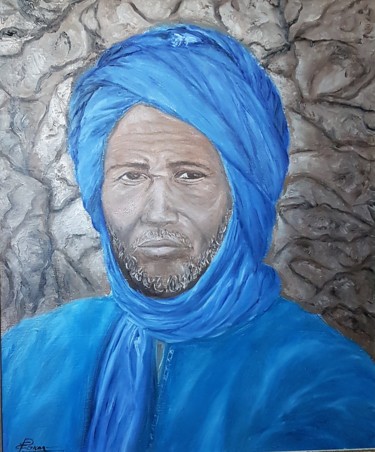 Pintura intitulada "Tuareg" por Elena Pokasanieva, Obras de arte originais, Óleo