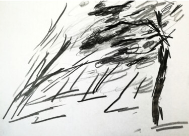 Tekening getiteld "Forest" door Yuliya Bardun, Origineel Kunstwerk, Grafiet