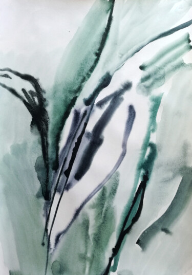 Peinture intitulée "Flow" par Yuliya Bardun, Œuvre d'art originale, Aquarelle