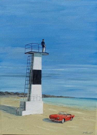 Painting titled "Paris - Quiberon" by Flachet, Original Artwork, Oil