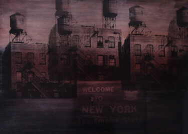 "Welcome to New York" başlıklı Tablo Bart Van Zweeden tarafından, Orijinal sanat, Petrol