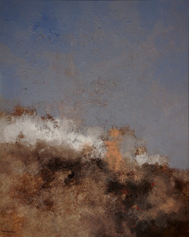 Painting titled "Scottish highlands" by Bart Van Oijen, Original Artwork, Oil
