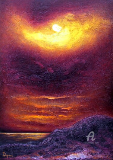 Painting titled "Verso sera" by Basilio Dipani, Original Artwork, Acrylic