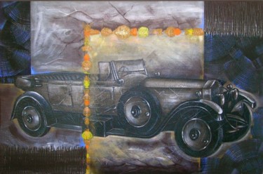 Painting titled "car" by Natalia Basova, Original Artwork