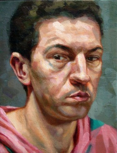 Peinture intitulée "autoportrait" par Bastien Millan, Œuvre d'art originale, Huile