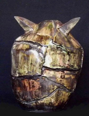 Sculpture intitulée "carapace" par Batich, Œuvre d'art originale, Céramique