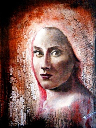 Painting titled "Femme orientale" by Faiza, Original Artwork, Acrylic