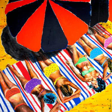 Картина под названием "Portrait Summer in…" - Bazévian Delacapucinière, Подлинное произведение искусства, Масло Установлен н…