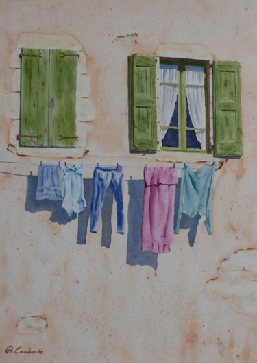 Painting titled "On dirait le sud (2)" by Bernard Camborde, Original Artwork, Watercolor