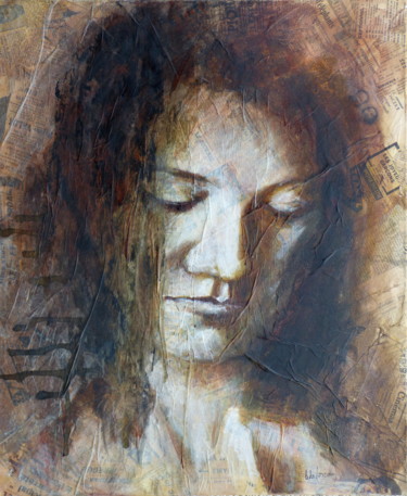 Коллажи под названием "Adelaïde 3" - Bernard Des Roseaux, Подлинное произведение искусства, Чернила