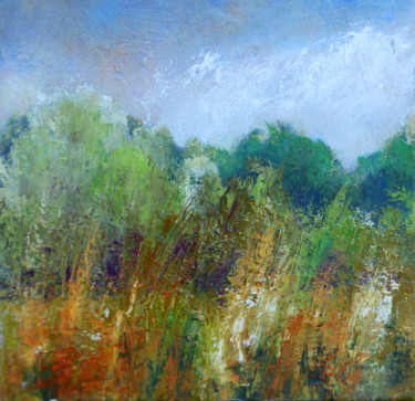 Painting titled "Paysage imaginaire…" by Bernard Des Roseaux, Original Artwork, Oil