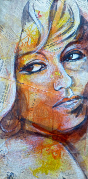 Картина под названием "Fiona" - Bernard Des Roseaux, Подлинное произведение искусства, Чернила Установлен на Деревянная рама…
