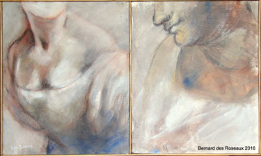 Malerei mit dem Titel "D'après Leonardo..." von Bernard Des Roseaux, Original-Kunstwerk, Acryl