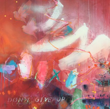 Malarstwo zatytułowany „Don‘t Give Up No.2” autorstwa Bea Schubert, Oryginalna praca, Akryl Zamontowany na Drewniana rama no…