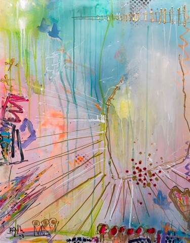 Картина под названием "There Is No Place L…" - Bea Schubert, Подлинное произведение искусства, Акрил Установлен на Деревянна…
