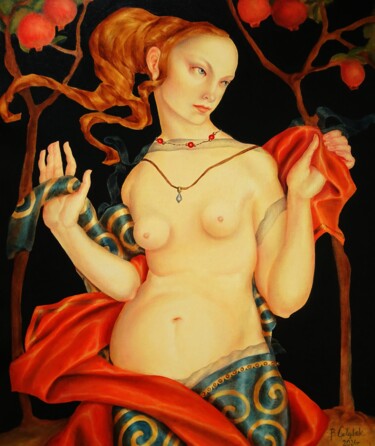 Картина под названием "Tańczyć jak Salome" - Beata Gołąbek, Подлинное произведение искусства, Масло