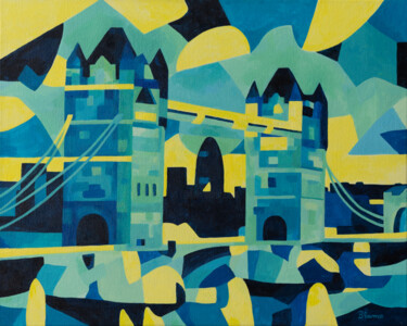 "Tower Bridge at Dawn" başlıklı Tablo Beate Blume tarafından, Orijinal sanat, Akrilik