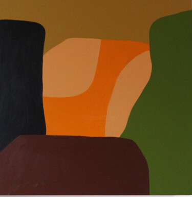 제목이 "Abstrait coloré Com…"인 미술작품 Beatrice Bodasca로, 원작, 아크릴 나무 들것 프레임에 장착됨