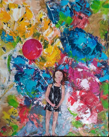 Peinture intitulée "Tout en couleur" par Bea Madelenat, Œuvre d'art originale, Acrylique Monté sur Châssis en bois