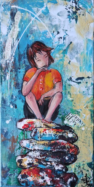 Pintura titulada "Des rêves plein la…" por Bea Madelenat, Obra de arte original, Acrílico Montado en Bastidor de camilla de…