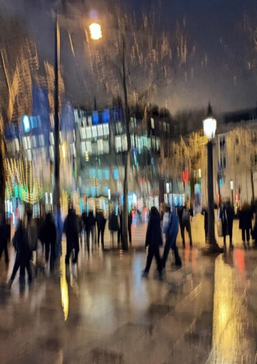 Fotografie mit dem Titel "La pluie, la nuit,…" von Béatrice Marie Penaud, Original-Kunstwerk, Digitale Fotografie